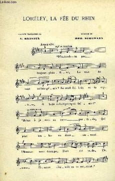 LORELEY, LA FEE DU RHIN. A. BANSAUL ET ROB. SCHUMANN