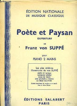POETE ET PAYSAN OUVERTURE pour piano 2 mains. FRANZ Von Suppé