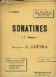 SONATINES 1er CAHIER POUR PIANO. A.CHEMIA