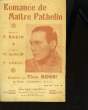 MAITRE PATHELIN opéra comique. F.BAZIN