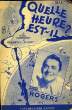 QUELLE HEURE EST-IL ? parition pour le chant. MARC FONTENOY