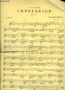 IMPRESSION REVERIE POUR VIOLON