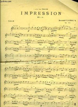 IMPRESSION REVERIE POUR VIOLON. ARMAND LADOUX