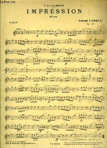 IMPRESSION Rêverie pour violon seul