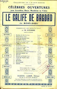 LE CALIFE DE BAGDAD ouverture pour violon, mandoline, accrodeon ou banjo COLLECTION DE L'ALBUM-SUCCES N°3