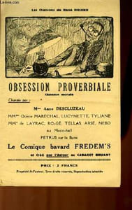 OBSESSION PROVERBIALE partition pour le chant