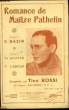 "ROMANCE extraite de ""Maître Pathelin""". F. BAZIN