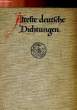 &Auml;LTESTE DEUTSCHE DICHTUNGEN. WOLFSKEHL Karl / LEYEN Friedrich von der