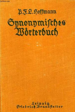 VOLKSTÜMLICHES WÖRTERBUCH DER DEUTSCHEN SYNONYME. HOFFMANN