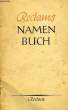 RECLAMS NAMEN BUCH. HERRLE Theo (hrsg.)