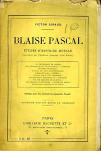 BLAISE PASCAL - ETUDES D'HISTOIRE MORALE