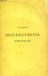 RECUEILLEMENTS POETIQUES - EPITRES ET POESIES DIVERSES. LAMARTINE Alphonse de