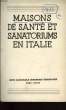 MAISONS DE SANTE ET SANATORIUMS EN ITALIE. COLLECTIF