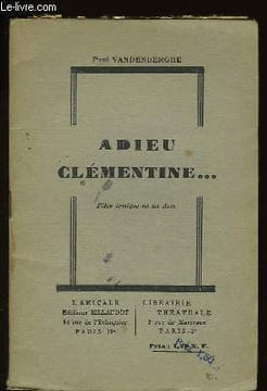 Adieu Clémentine .... VANDENBERGHE Paul