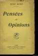 Pensées et Opinions.. MARET Henry