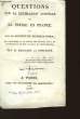 Questions sur la Législation actuelle de la Presse en France et sur la Doctrine du Ministère Public.. DE CONSTANT Benjamin