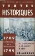 Textes Historiques 1789 - 1799 : L'Epoque de la Révolution. CHAULANGES M., MANRY A.G. et SEVE R.