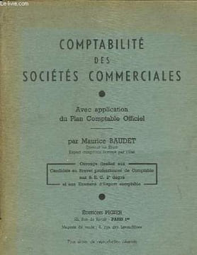 Comptabilité des Sociétés Commerciales.. BAUDET Maurice