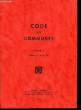 Code des Communes. TOME I (Livres Ier, II et III). COLLECTIF