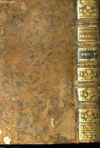 Synonymes François. TOME Ier