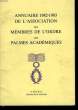 Annuaire 1982 - 1983 de l'Association des Membres de l'Ordre des Palmes Académiques. COLLECTIF