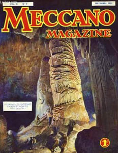 Meccano Magazine. Vol. X, n°9 : Les merveilles souterraines stalagmites .