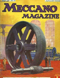 Meccano Magazine. Vol. IX, n°7 : le plus grand pignon du monde.