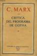 Critica del programa de Gotha.. MARX C.