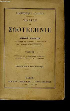 Traité de Zootechnie. TOME III. SANSON André