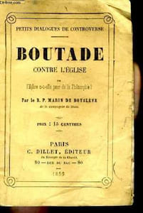 Boutade contre l'Eglise.