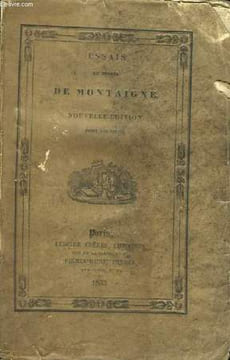 Essais. TOME II. MONTAIGNE Michel de