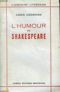 L'humour de Shakespeare. CAZAMIAN Louis