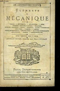 Eléments de Mécanique.