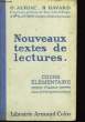 Nouveaux textes de lectures. Cours élémentaires, 2ème année.. AURIAC O. et HAVARD H.