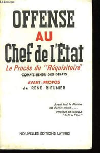 Offense au chef de l'Etat.