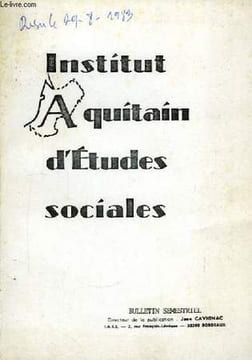 Institut Aquitain d'Etudes Sociales N°40/41. CAVIGNAC Jean