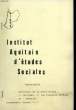 Institut Aquitain d'Etudes Sociales n°?. CAVIGNAC J.