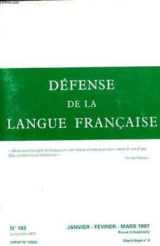 Défense de la Langue Française N°183. MOUREN-VERRET Guillemette.