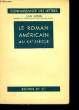 Le roman américain au XXème siècle.. SIMON Jean