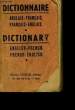 Dictionnaire Anglais / Fran&ccedil;ais et Fran&ccedil;ais / Anglais.. COLLECTIF