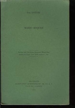 Mario Roques.. LEFEVRE Yves