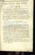 Bulletin des Lois, n°414 au n°439. COLLECTIF
