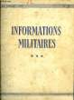 Informations Militaires. N°97. COLLECTIF