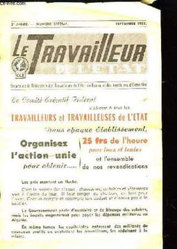 Le Travailleur de l'Etat. Numéro spécial, 2ème année.. PERRET Auguste