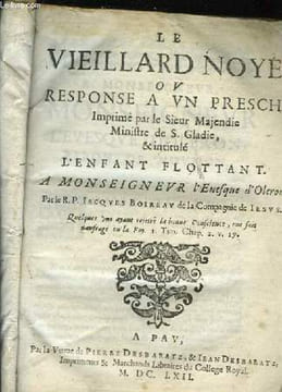 Le Vieillard Noyé. BOIREAU Jacques, de la Compagnie de Jésus.