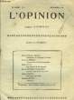 L'Opinion N°4, 25 ème année. PICHARD Ch.