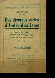 Des diverses sortes d'Individualisme.