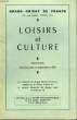 Loisirs et Culture.. GODF (GRAND ORIENT DE FRANCE)