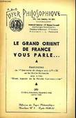 Foyer Philosophie. N°2, cycle 1950 - 51. VORONOFF G.
