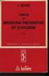 Précis de Médecine Préventive et d'Hygiène. BOYER J.